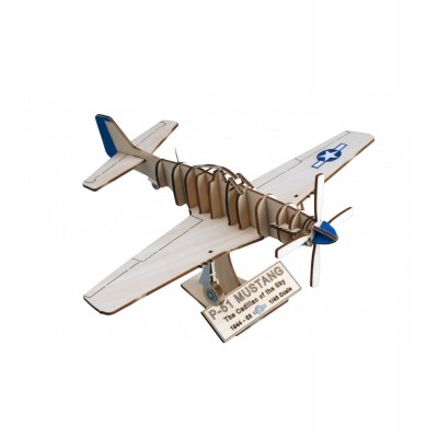 Wooden Model Fighter: North American P-51 MUSTANG ( 1/48 SCALE ) - ARTESANIA 30216